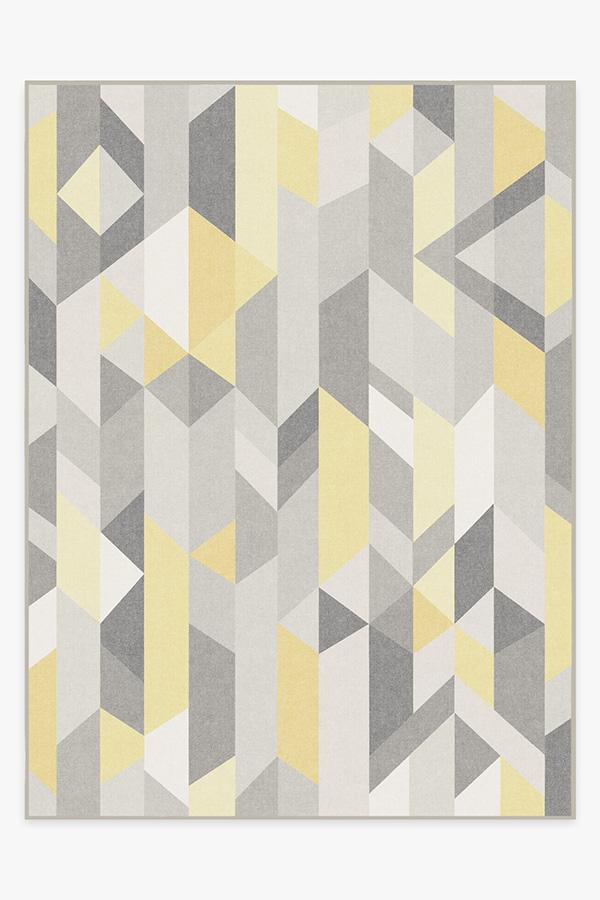 Urbano Canary Yellow Rug 9'x12' | Stain-Resistant