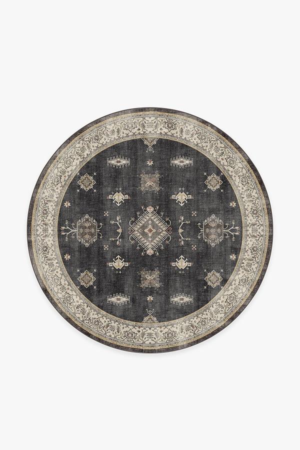 Verena Dark Wood Rug 6' Round | Stain-Resistant