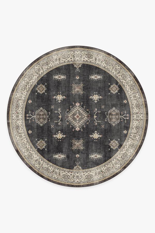 Verena Dark Wood Rug 8' Round | Stain-Resistant