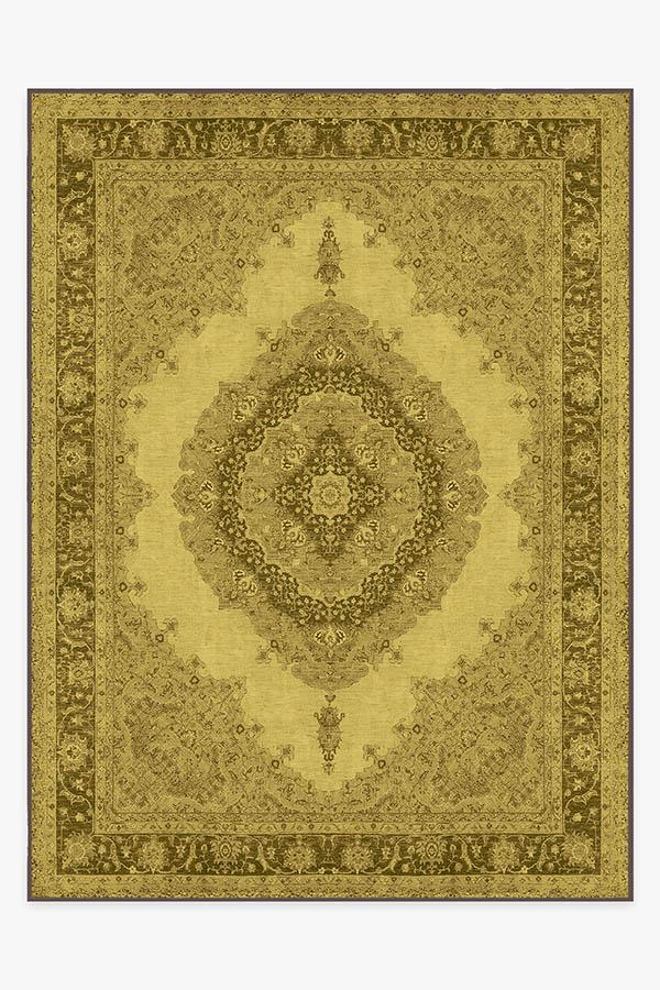 Victoria Danish Yellow Rug 9'x12' | Stain-Resistant