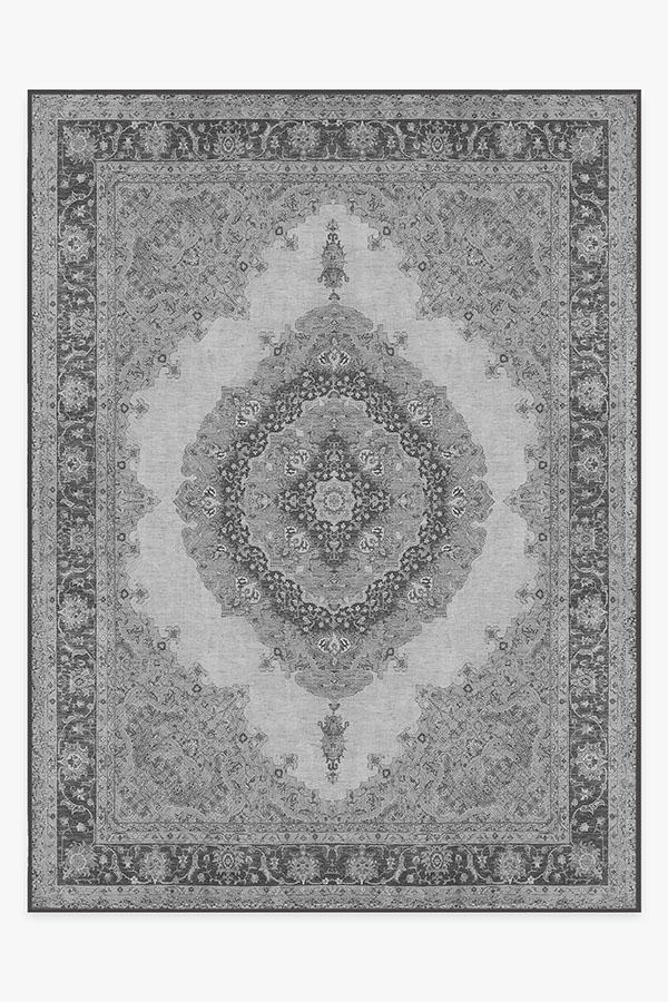 Victoria Grey Rug 9'x12' | Stain-Resistant