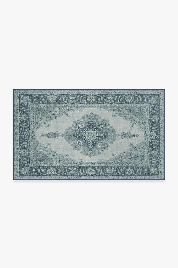 Victoria Slate Blue Rug 3'x5' | Stain-Resistant
