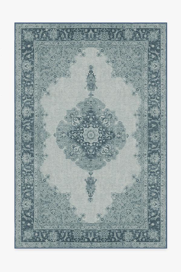 Victoria Slate Blue Rug 6'x9' | Stain-Resistant