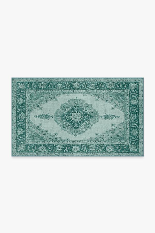Victoria Teal Green Rug 3'x5' | Stain-Resistant
