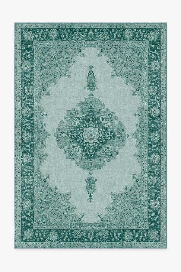 Victoria Teal Green Rug 6'x9' | Stain-Resistant