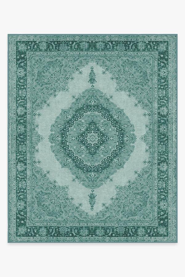 Victoria Teal Green Rug 8'x10' | Stain-Resistant