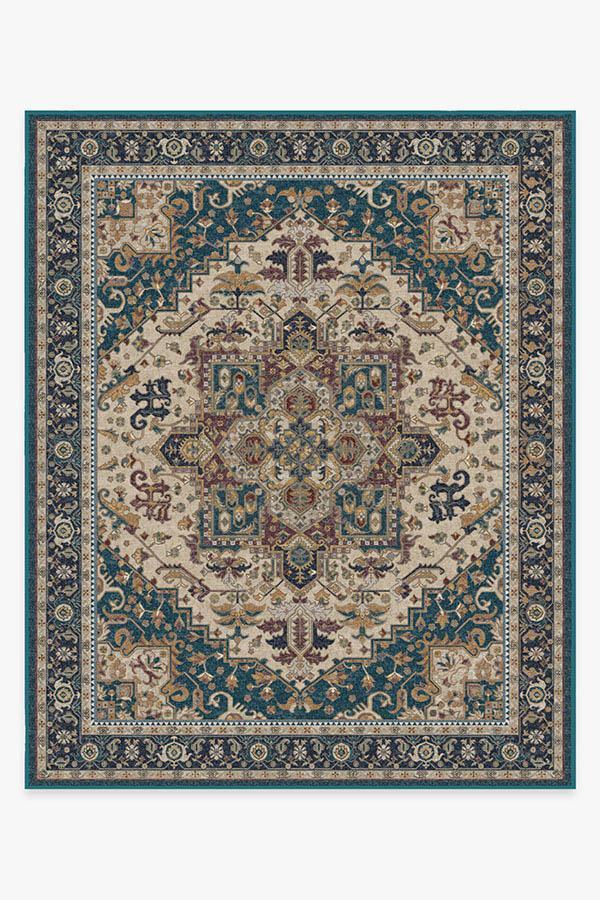 Vintage Heriz Cerulean Rug 8'x10' | Stain-Resistant