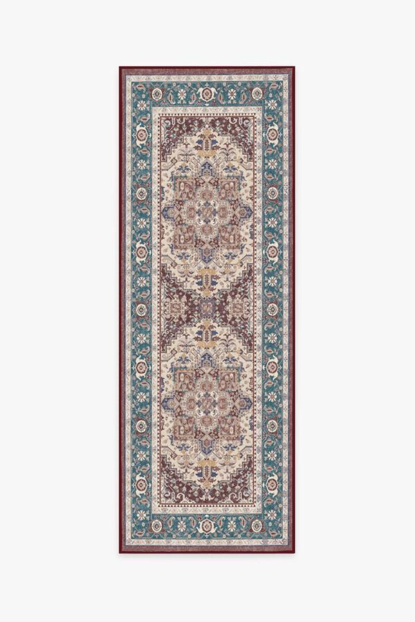 Vintage Heriz Ruby Rug 2.5'x7' | Stain-Resistant