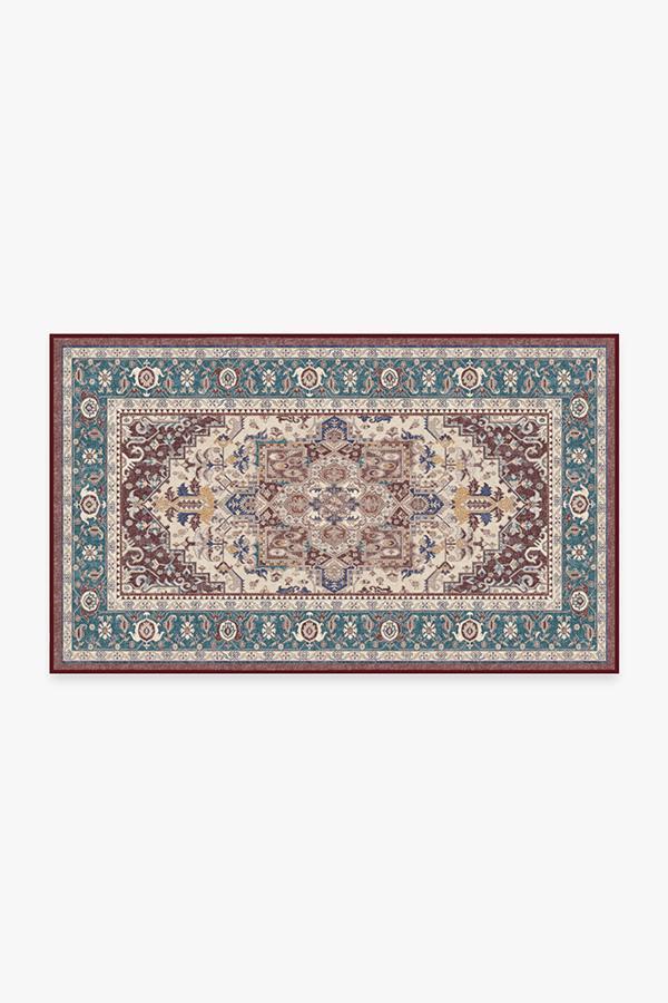 Vintage Heriz Ruby Rug 3'x5' | Stain-Resistant