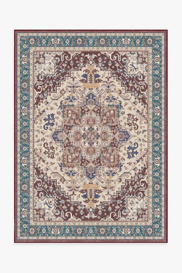 Vintage Heriz Ruby Rug 5'x7' | Stain-Resistant