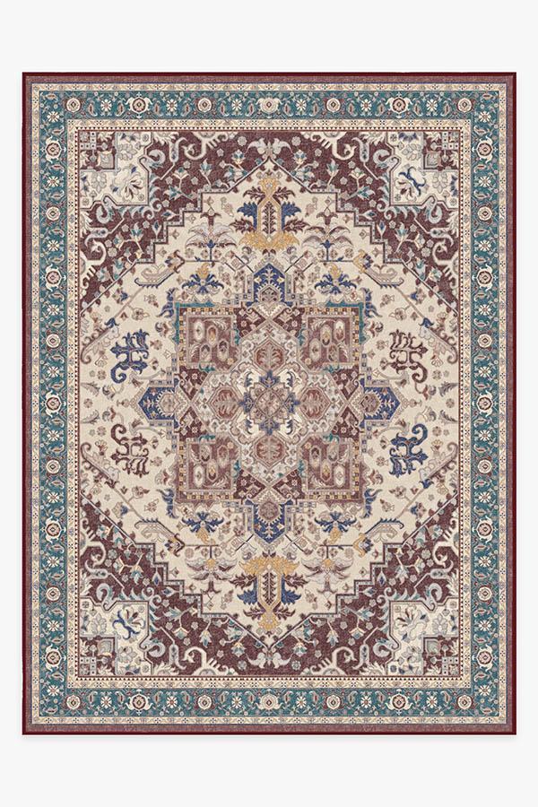 Vintage Heriz Ruby Rug 9'x12' | Stain-Resistant