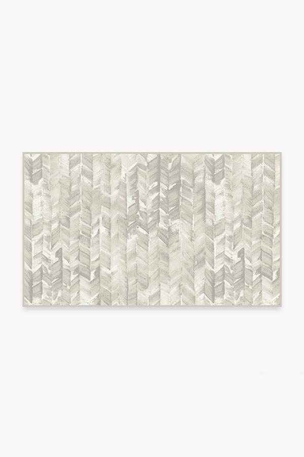 Watercolor Herringbone Cream Rug 3'x5' | Stain-Resistant