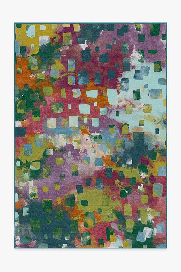Watercolor Paintwork Multicolor Rug 6'x9' | Stain-Resistant