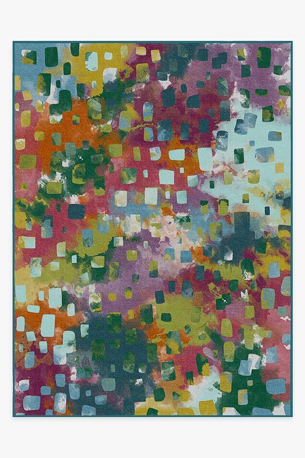 Watercolor Paintwork Multicolor Rug 9'x12' | Stain-Resistant