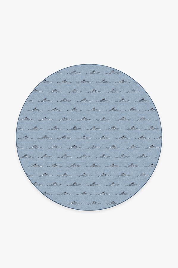 Whitecaps Chambray Rug 6' Round | Stain-Resistant