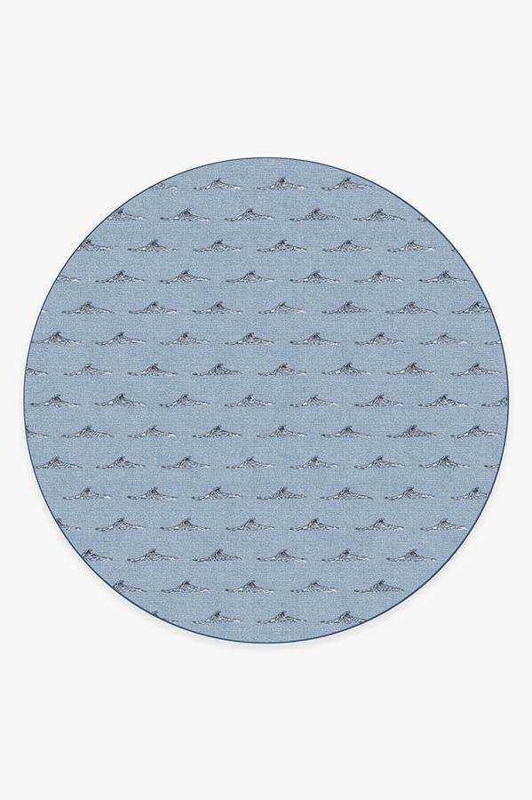 Whitecaps Chambray Rug 8' Round | Stain-Resistant