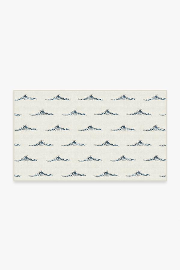 Whitecaps Indigo Rug 3'x5' | Stain-Resistant