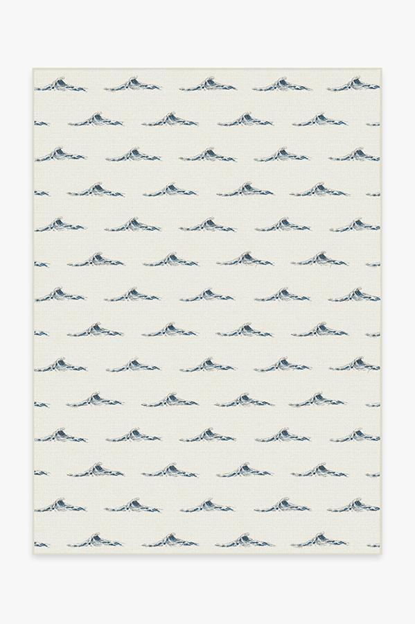 Whitecaps Indigo Rug 5'x7' | Stain-Resistant