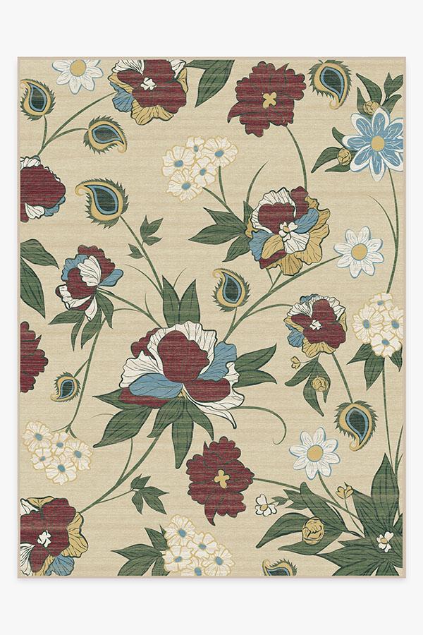 Wildflower Natural Rug 9'x12' | Stain-Resistant