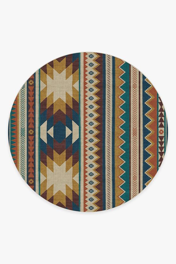 Yuma Polychrome Rug 8' Round | Stain-Resistant