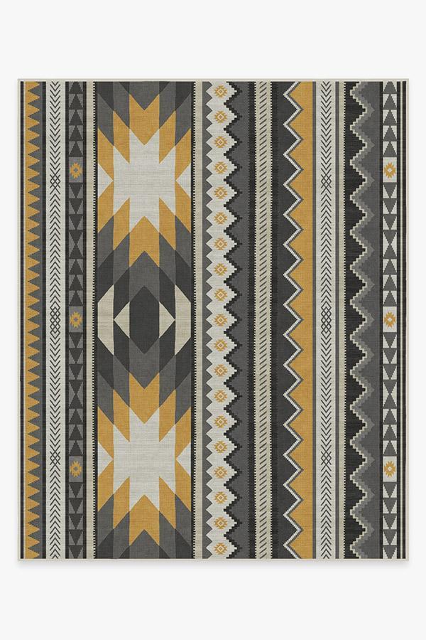 Yuma Yellow Grey Rug 8'x10' | Stain-Resistant