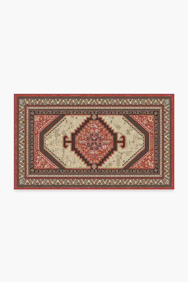 Zareen Paprika Red Rug 3'x5' | Stain-Resistant
