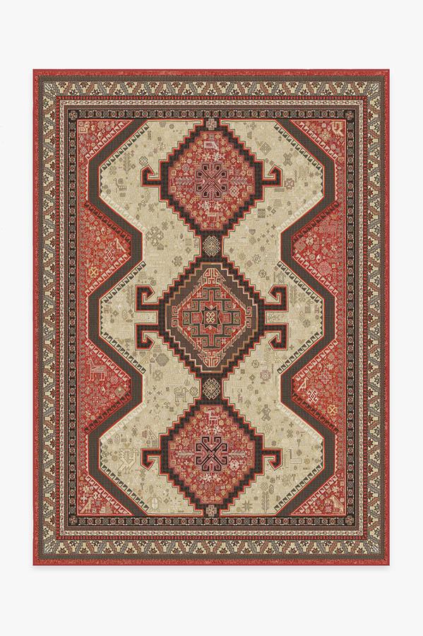 Zareen Paprika Red Rug 5'x7' | Stain-Resistant
