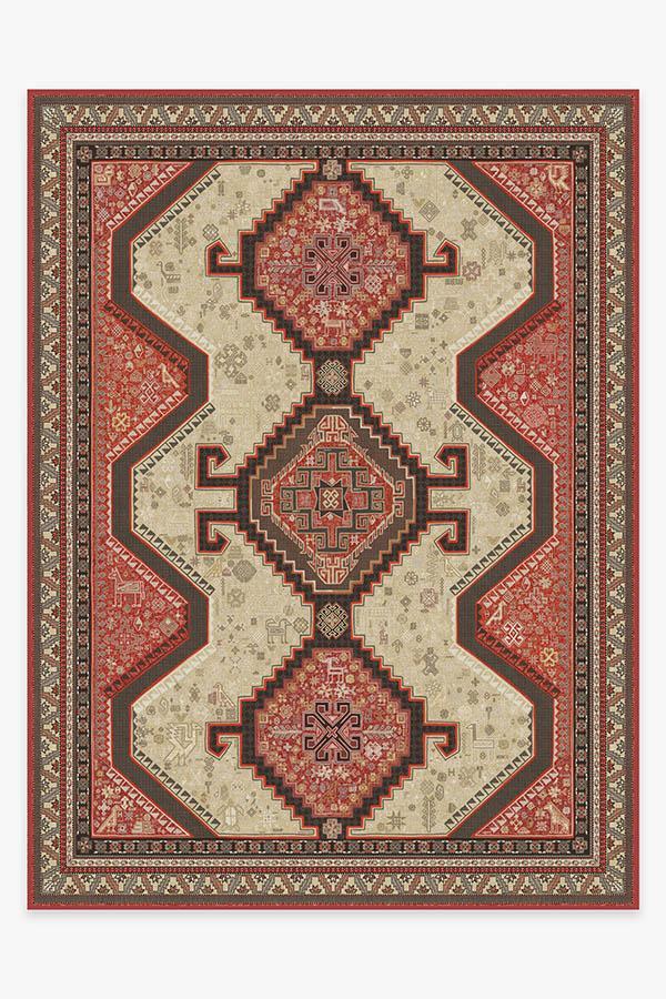 Zareen Paprika Red Rug 9'x12' | Stain-Resistant