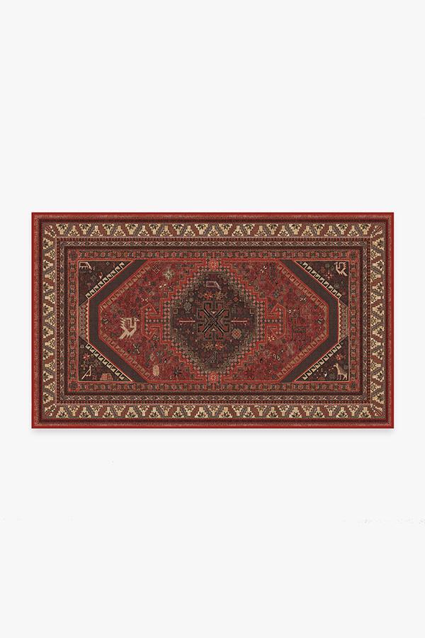 Zareen Scarlet Red Rug 3'x5' | Stain-Resistant