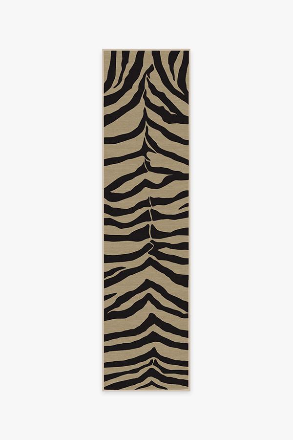 Zebra Gold Rug 2.5'x10' | Stain-Resistant