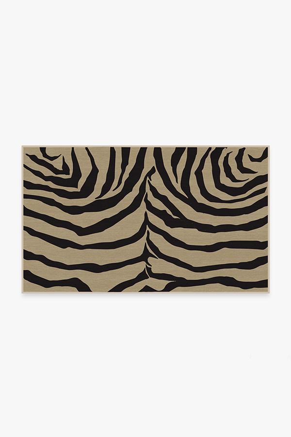 Zebra Gold Rug 3'x5' | Stain-Resistant