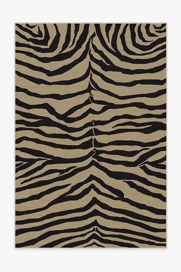 Zebra Gold Rug 6'x9' | Stain-Resistant