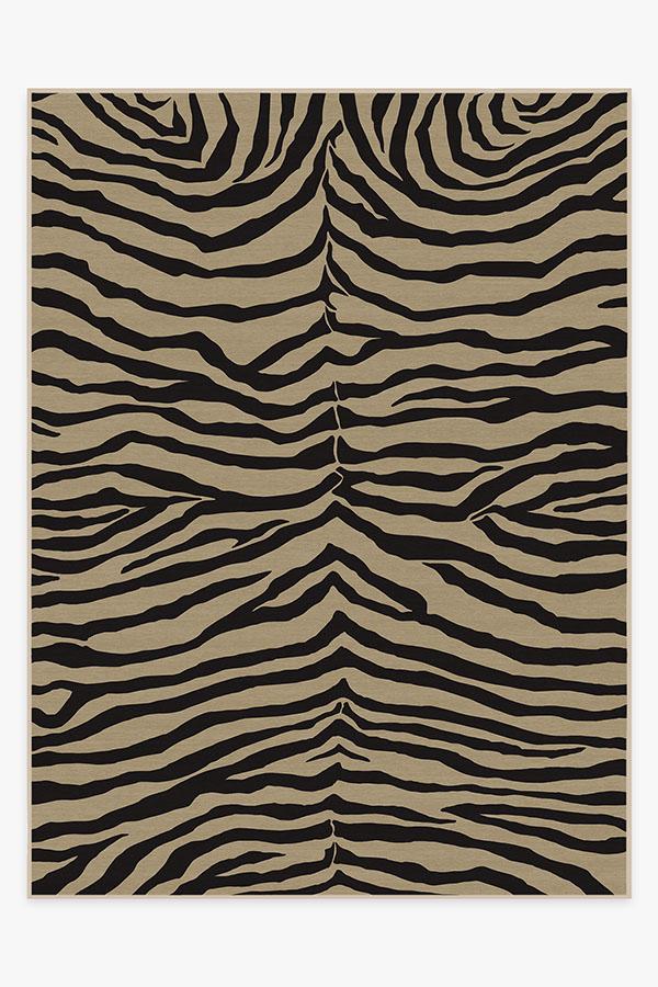 Zebra Gold Rug 9'x12' | Stain-Resistant
