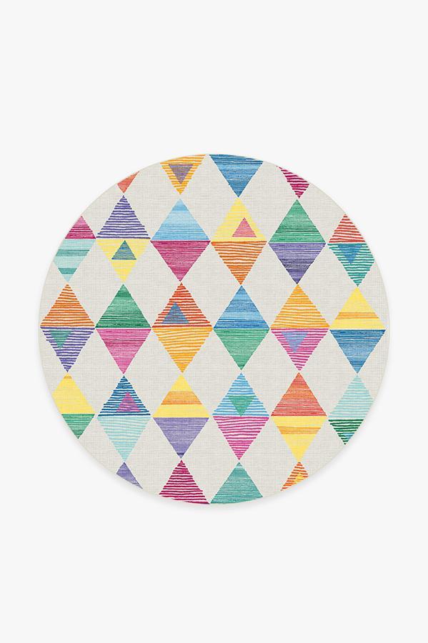 Ziggy Multicolor Rug 6' Round | Stain-Resistant