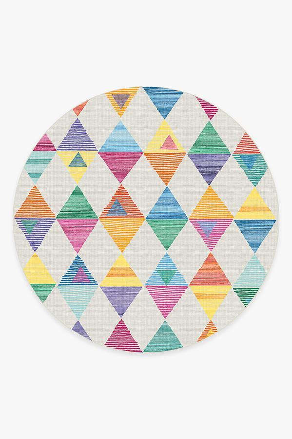 Ziggy Multicolor Rug 8' Round | Stain-Resistant