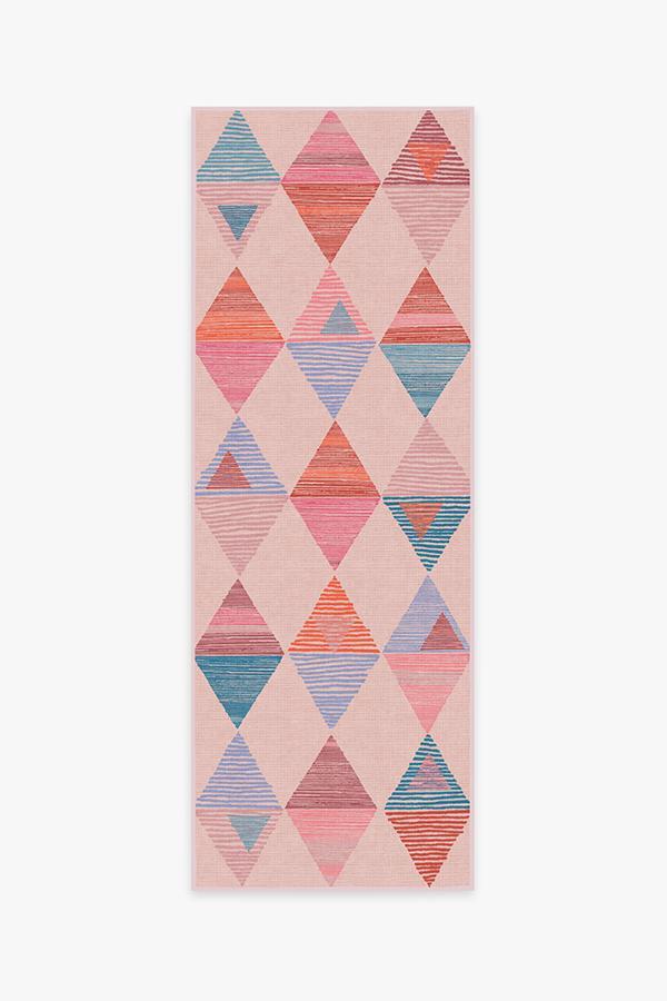 Ziggy Pink Rug 2.5'x10' | Stain-Resistant