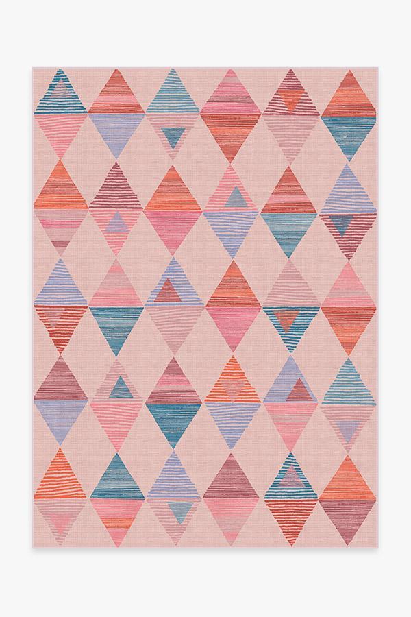 Ziggy Pink Rug 5'x7' | Stain-Resistant