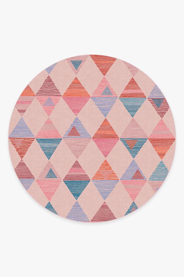 Ziggy Pink Rug 8' Round | Stain-Resistant